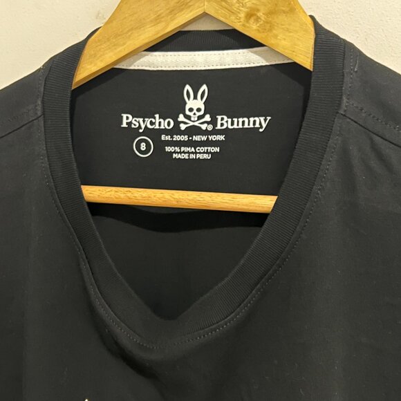 PSYCHO BUNNY Black Graphic T-Shirt sz XL 8 - Picture 2 of 3